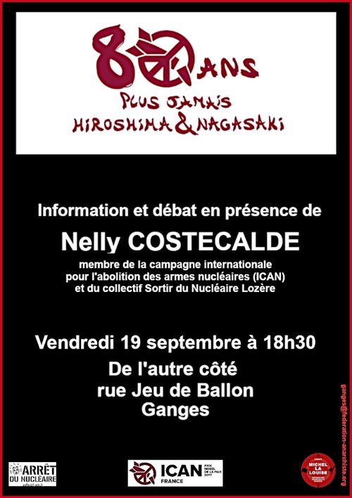 "PLUS JAMAIS HIROSHIMA ET NAGASAKI"