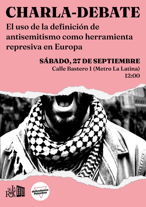 Charla-Debate: El uso de la definición de antisemitismo como herramienta represiva en Europa