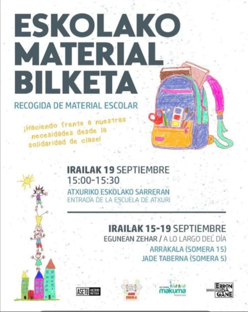 ESKOLAKO MATERIAL BILKETA