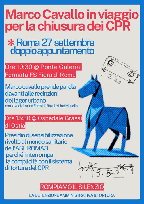 Marco Cavallo in viaggio per la chiusura dei CPR