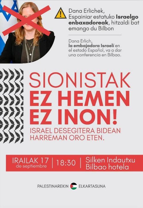 Sionistak eta bere konplizeak EZ HEMEN EZ INON